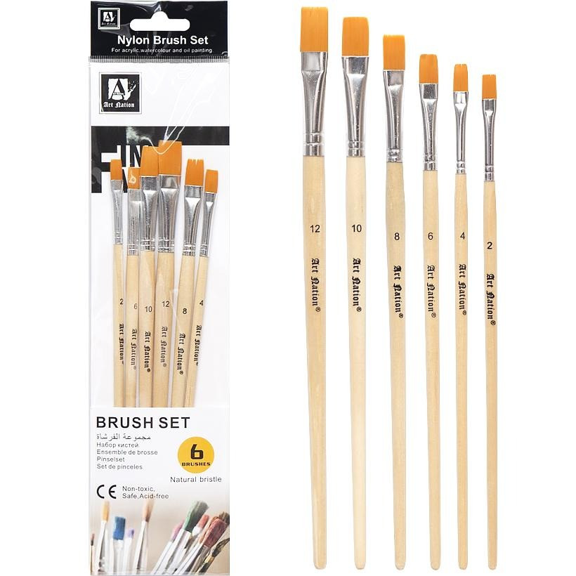 Набір пензликів для малювання COLOR-IT BR5806-1, 6 шт