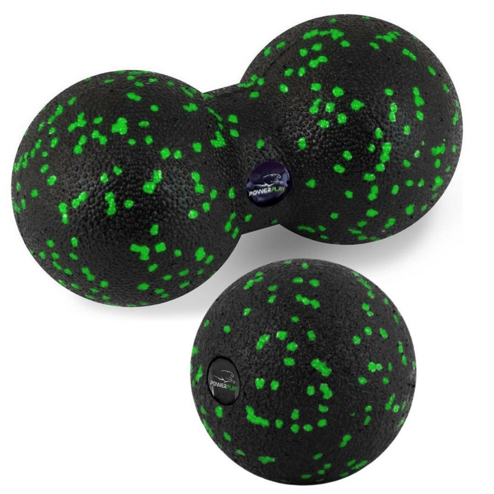 Набор мячей для массажа и йоги PowerPlay PP_4090_Green, комплект из 2 штук