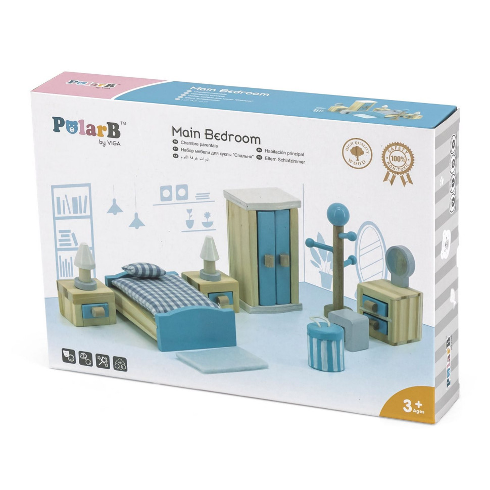 Деревянная мебель для кукол Viga Toys PolarB 44035 Спальня