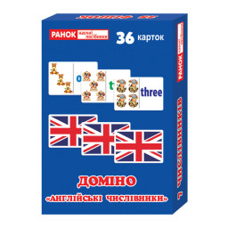 Настольная игра домино Английские числительные Ранок 13106080, 36 карточек