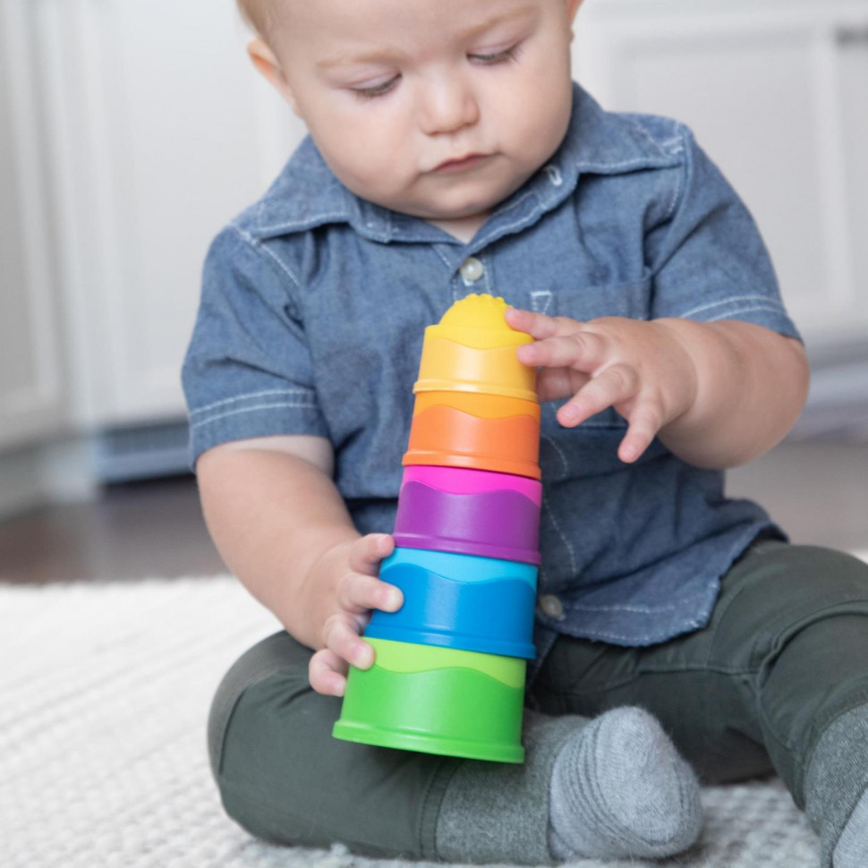 Пірамідка тактильна Чашки Fat Brain Toys F293ML dimpl stack