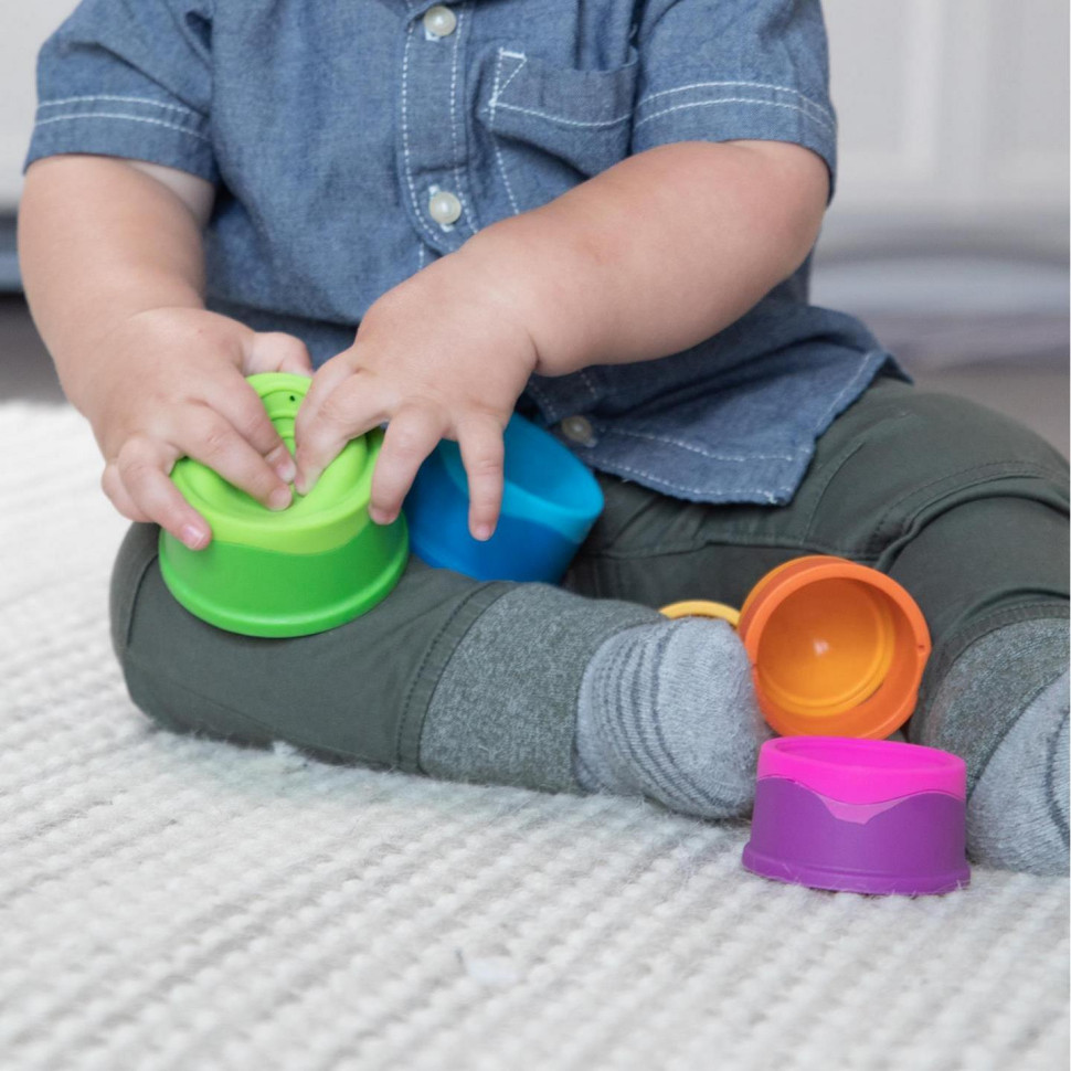 Пірамідка тактильна Чашки Fat Brain Toys F293ML dimpl stack