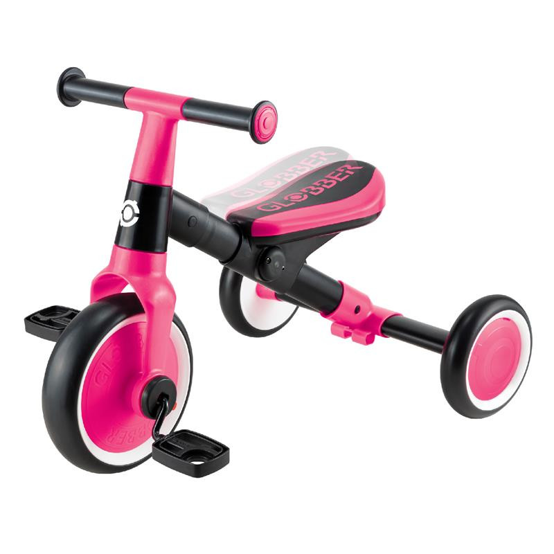 Велосипед детский LEARNING TRIKE 2в1 GLOBBER 735-110 фуксия, до 20кг, 3 колеса