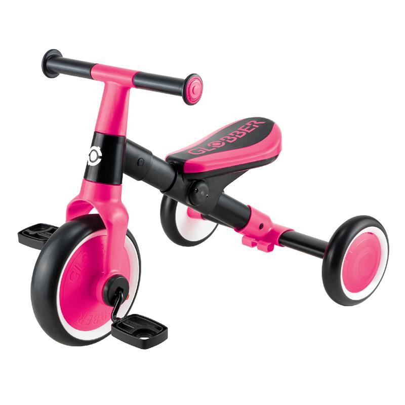 Велосипед детский LEARNING TRIKE 2в1 GLOBBER 735-110 фуксия, до 20кг, 3 колеса