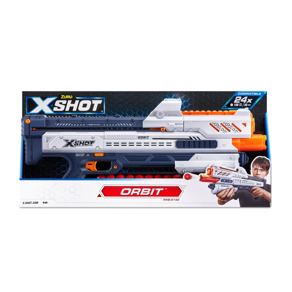 Скорострельний бластер X-Shot 36281R EXCEL CHAOS  New Orbit  (24 шарика)