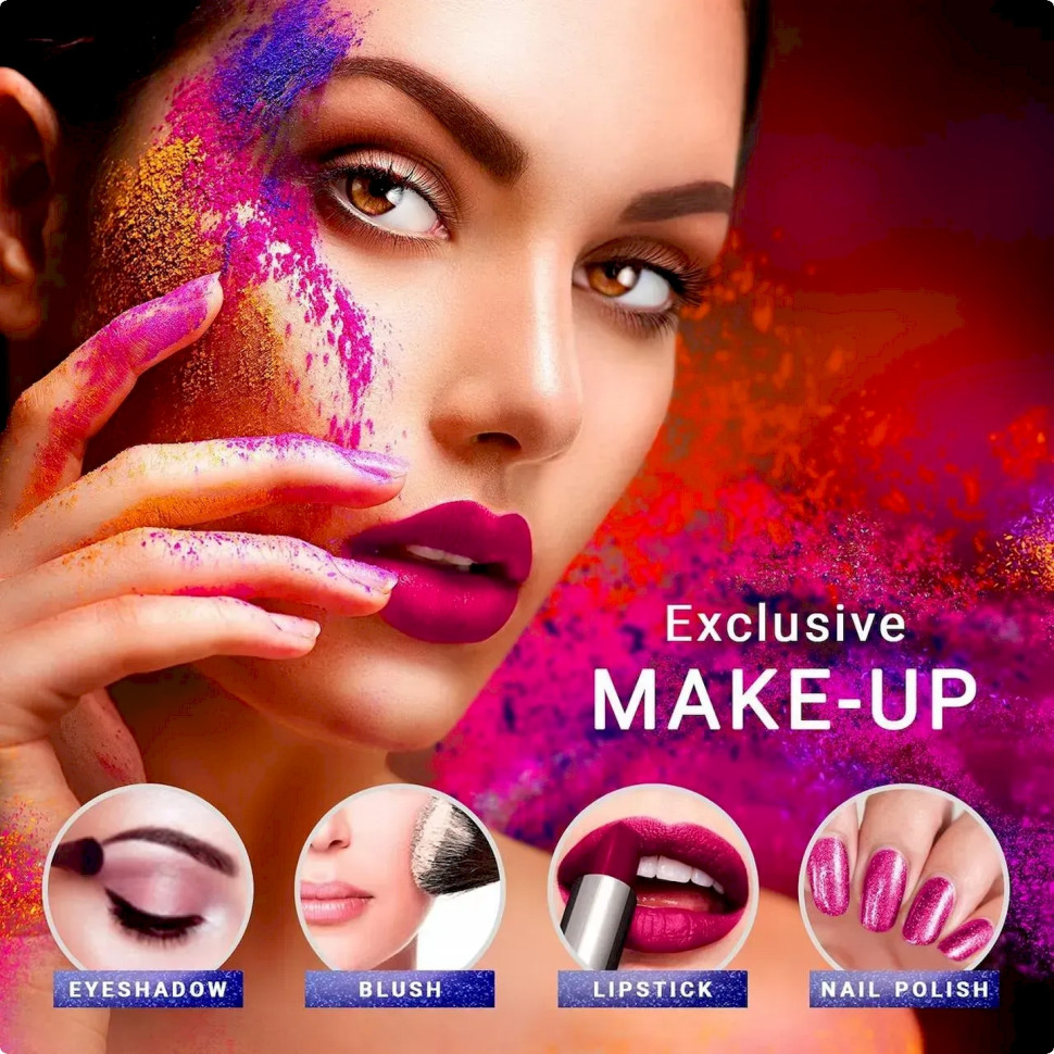 Слюдяний пігментний порошок для творчості Alexes MC-005, 50 пакетів по 2,8 грама