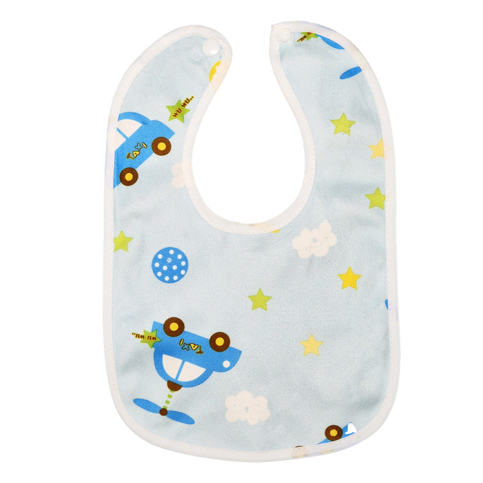 Детский тканевый слюнявчик Mega Zayka MGZ-0600-14 на кнопке