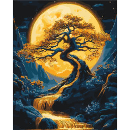 Картина по номерам "Пейзаж. Дерево" Origami LW3428 с красками металлик 40х50 см Картина по номерам "Пейзаж. Дерево" Origami LW3428 с красками металлик 40х50 см