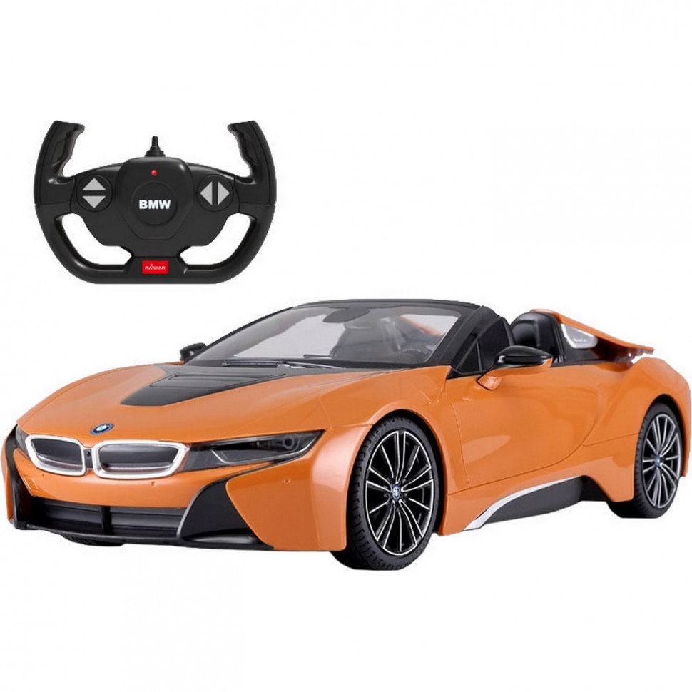 Машинка на пульті радіокерування BMW i8 Roadster Rastar 95560(Orange) помаранчевий, 1:14