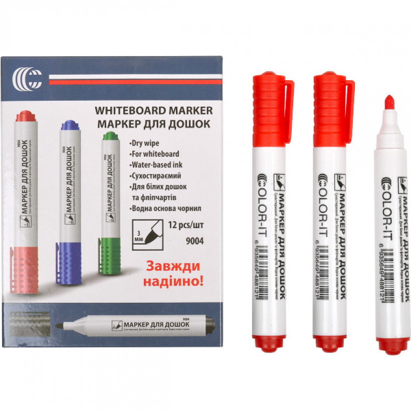 Маркер для доски Color-it Красный 9004-Red 1 шт
