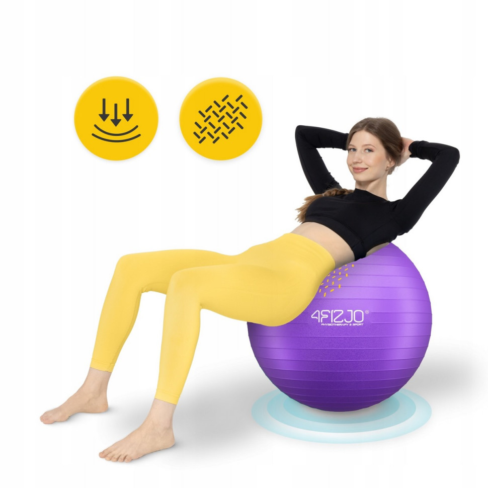 М'яч для фітнесу фітбол 4FIZJO P-5905973404815, 75 см, Violet