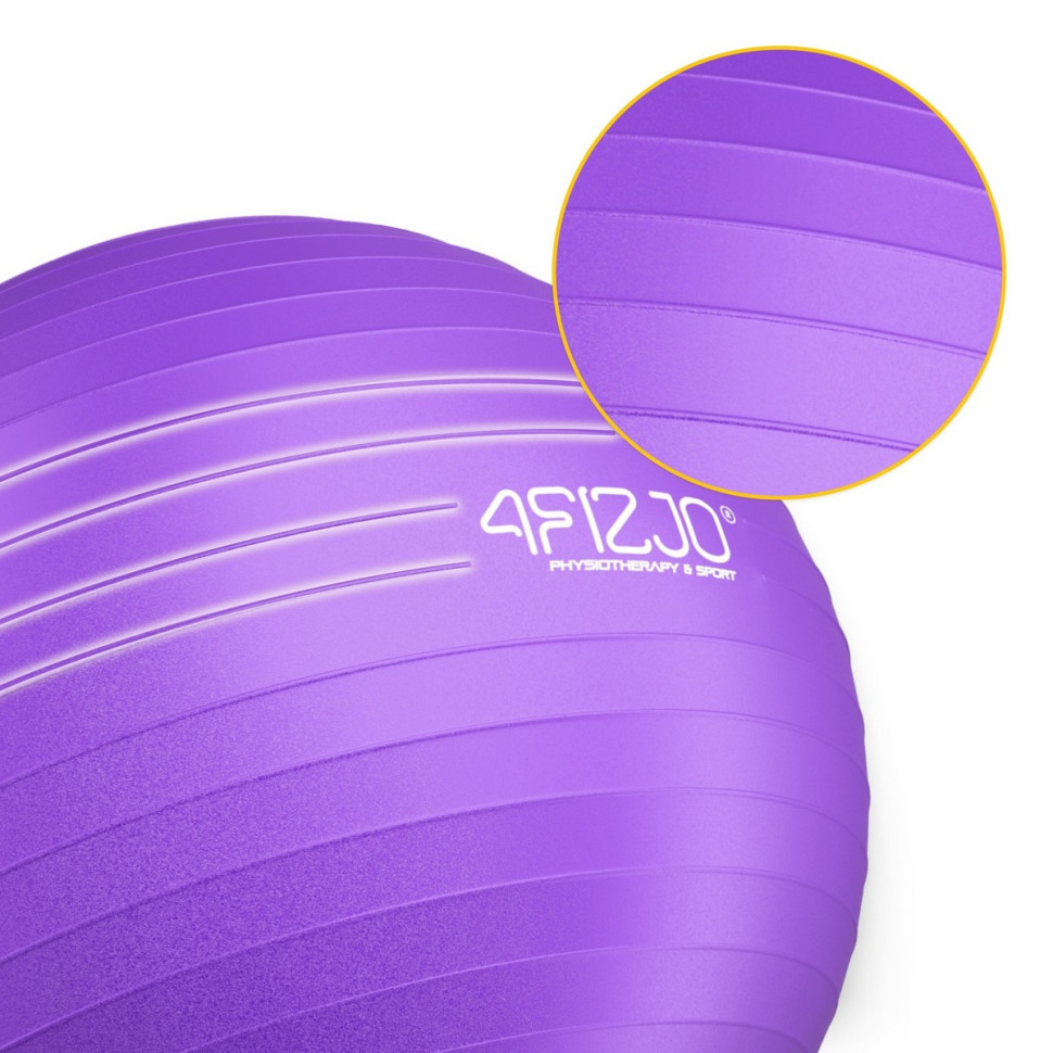 М'яч для фітнесу фітбол 4FIZJO P-5905973404815, 75 см, Violet