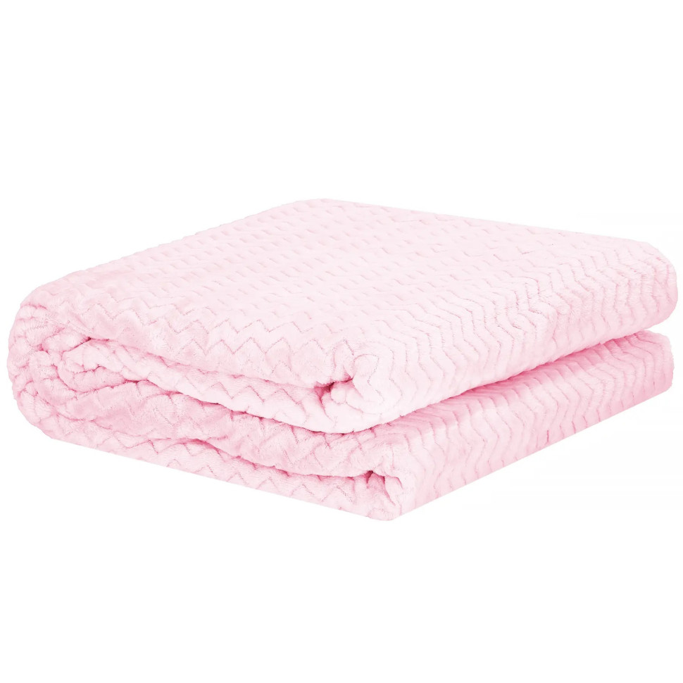 Плед-покрывало Extra Soft Springos HA7128 светло-розовый 130x180 см