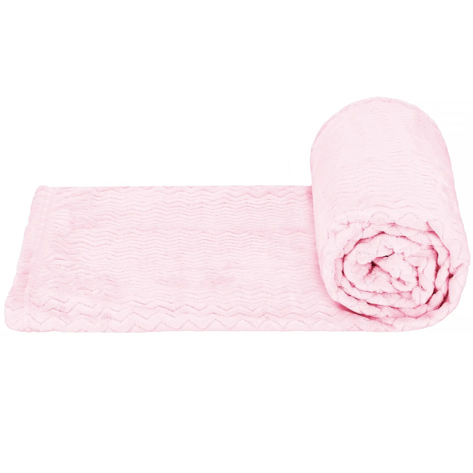 Плед-покрывало Extra Soft Springos HA7128 светло-розовый 130x180 см