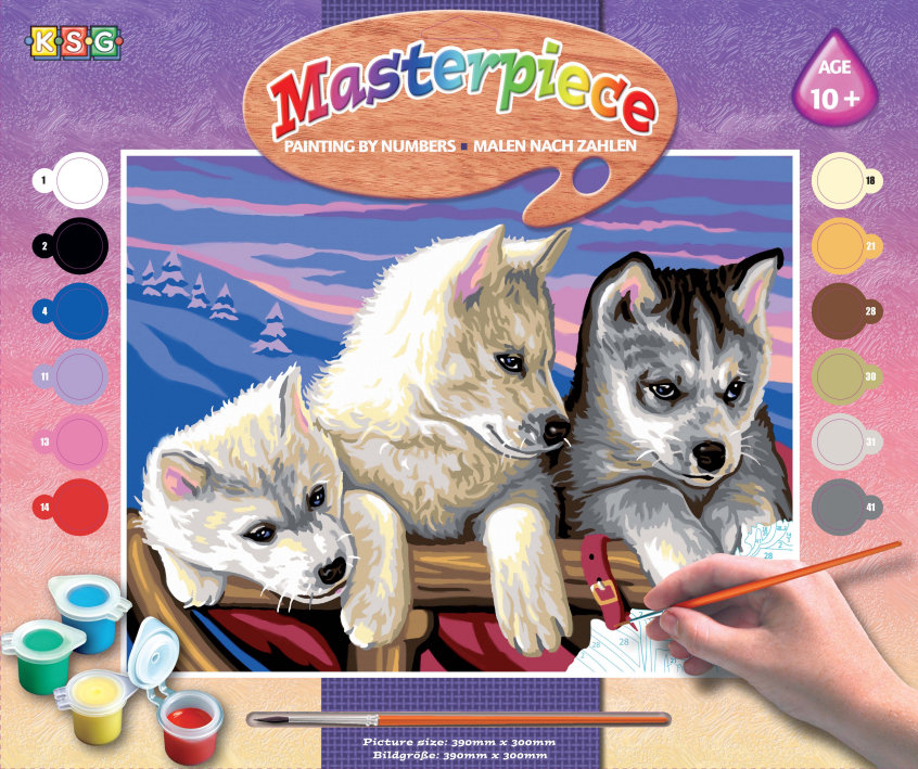 Набор для творчества Sequin Art PAINTING BY NUMBERS SENIOR Huskies SA1036