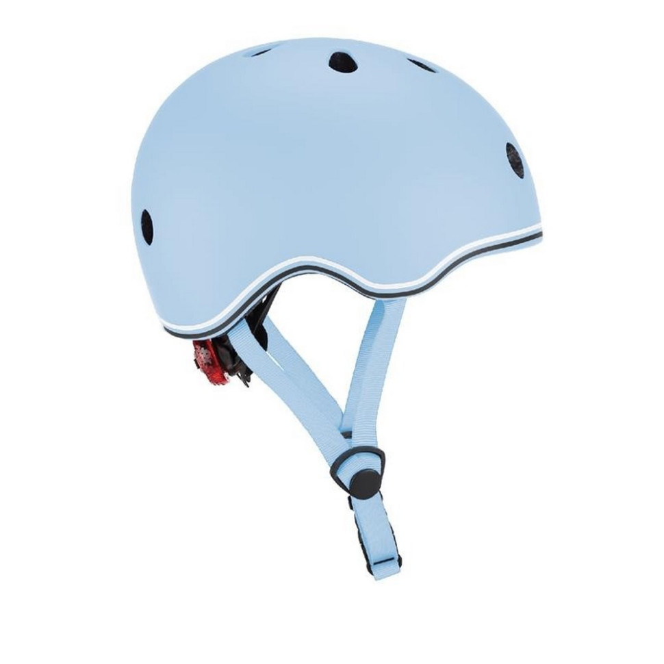 Шолом захисний дитячий GO UP LIGHTS GLOBBER 506-200 пастельний синій, з ліхтариком, 45-51 см