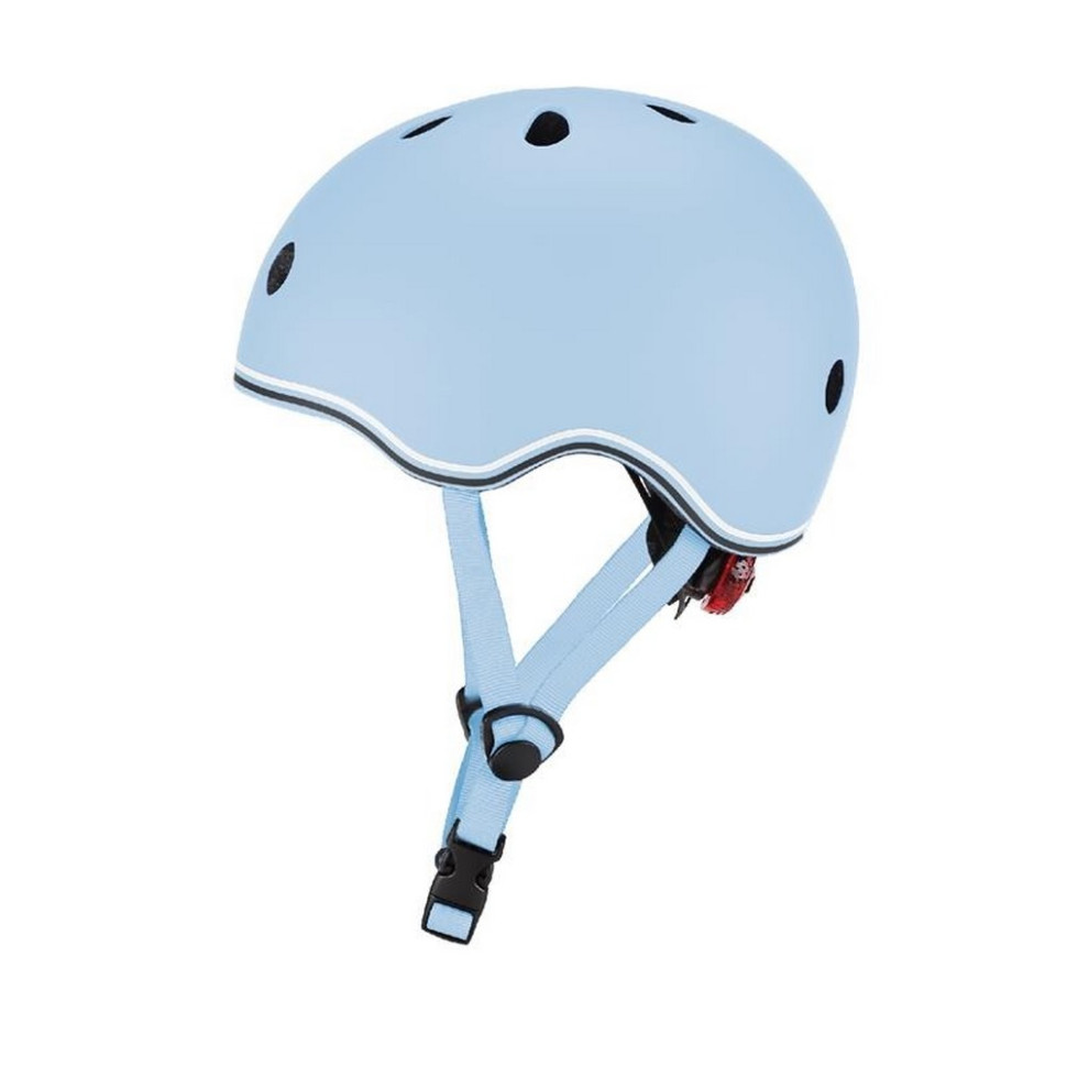 Шолом захисний дитячий GO UP LIGHTS GLOBBER 506-200 пастельний синій, з ліхтариком, 45-51 см
