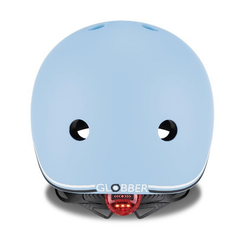Шолом захисний дитячий GO UP LIGHTS GLOBBER 506-200 пастельний синій, з ліхтариком, 45-51 см