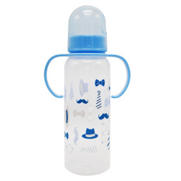 Бутылочка пластиковая с ручками Mega Zayka MGZ-0207(Blue) 250 мл Бутылочка пластиковая с ручками Mega Zayka MGZ-0207(Blue) 250 мл