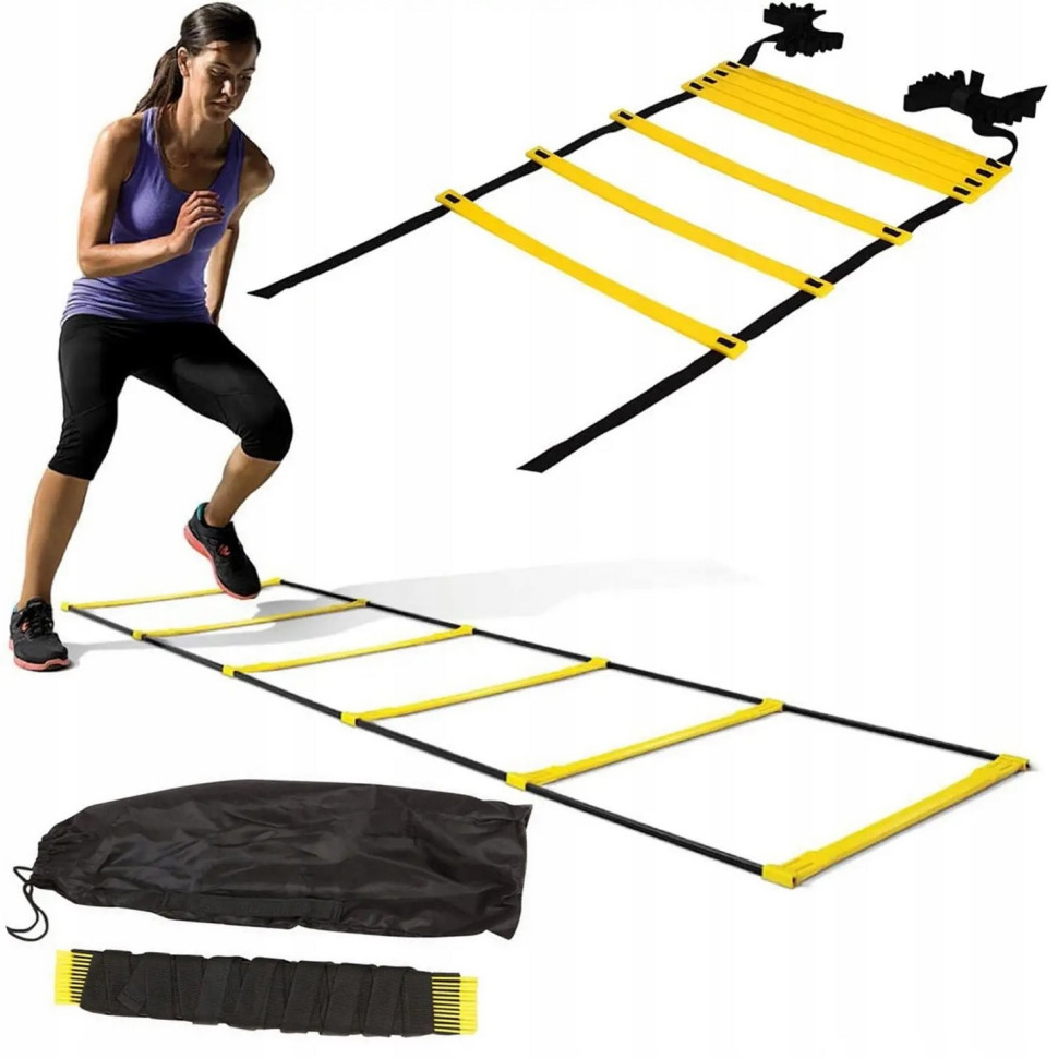 Координационная лестница (скоростная дорожка) Agility Ladder 4FIZJO 4FJ0239, 8 м