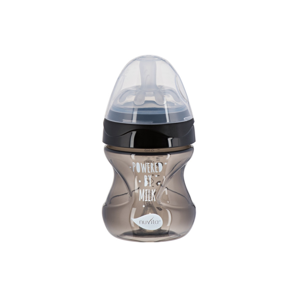 Дитяча пляшечка Nuvita 6012 Mimic Cool 150мл 0+ Антиколікова чорна NV6012BLACK