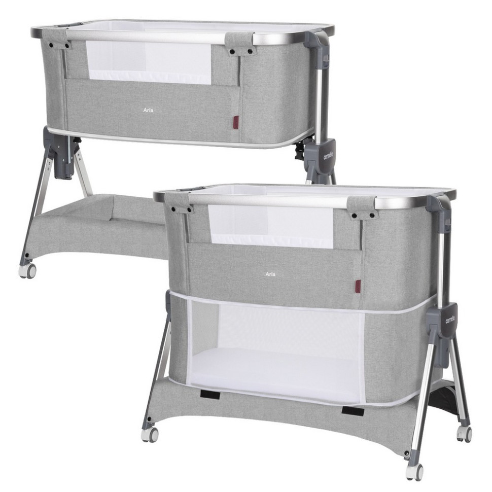 Дитяче ліжечко-манеж Aria Carrello CRL-16401 Silver Grey