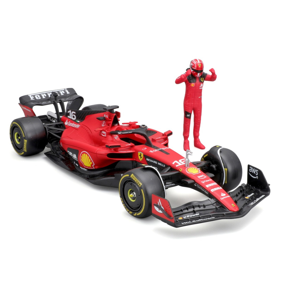 Автомодель с фигуркой FERRARI SF-23 Bburago 18-26809 масштаб 1:24