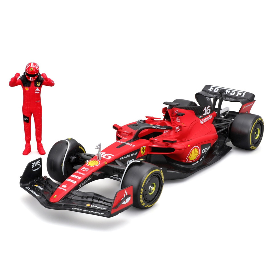 Автомодель с фигуркой FERRARI SF-23 Bburago 18-26809 масштаб 1:24