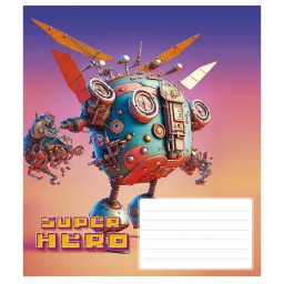 Тетрадь ученическая "Super hero" Школярик 012-3298K-2 в клетку, 12 листов