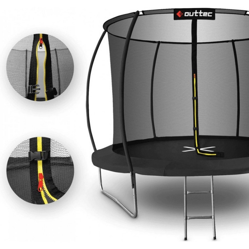 Батут з внутрішньою сіткою Pumpkin Outtec V312175, 366 см, чорний