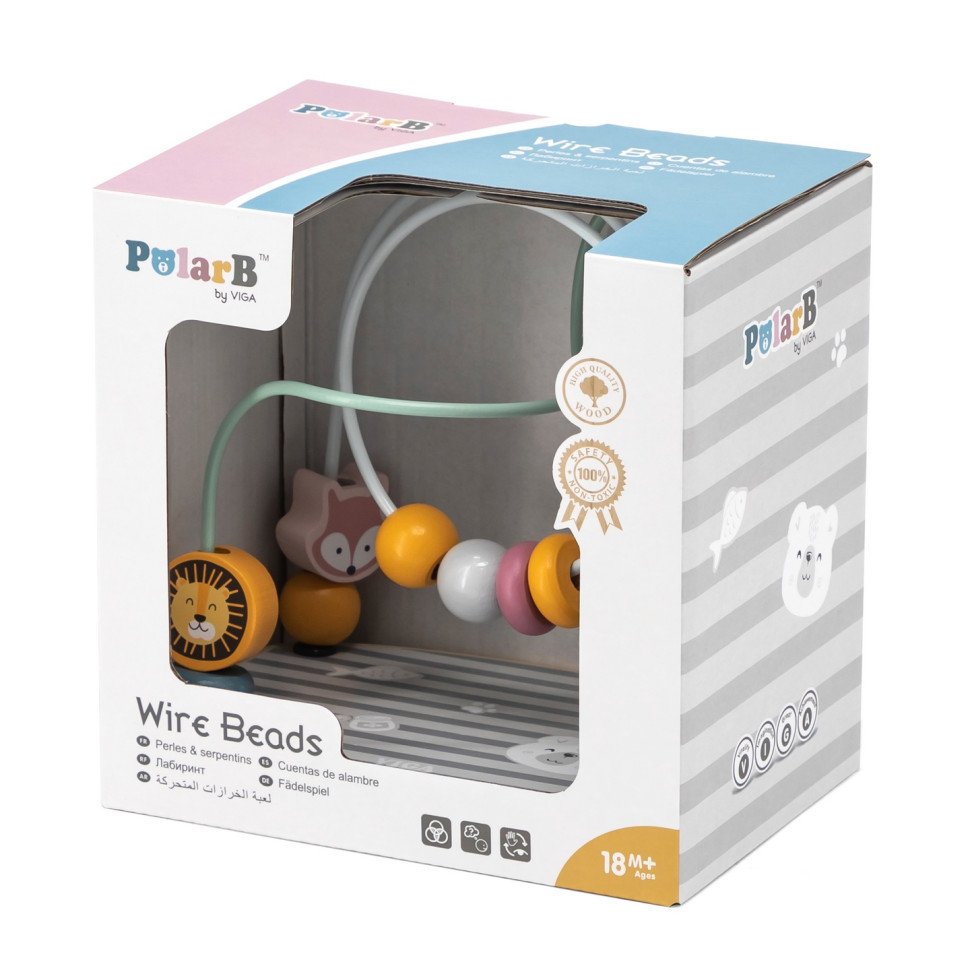 Розвиваючий лабіринт Намистини Viga Toys PolarB 44020 дерев'яний