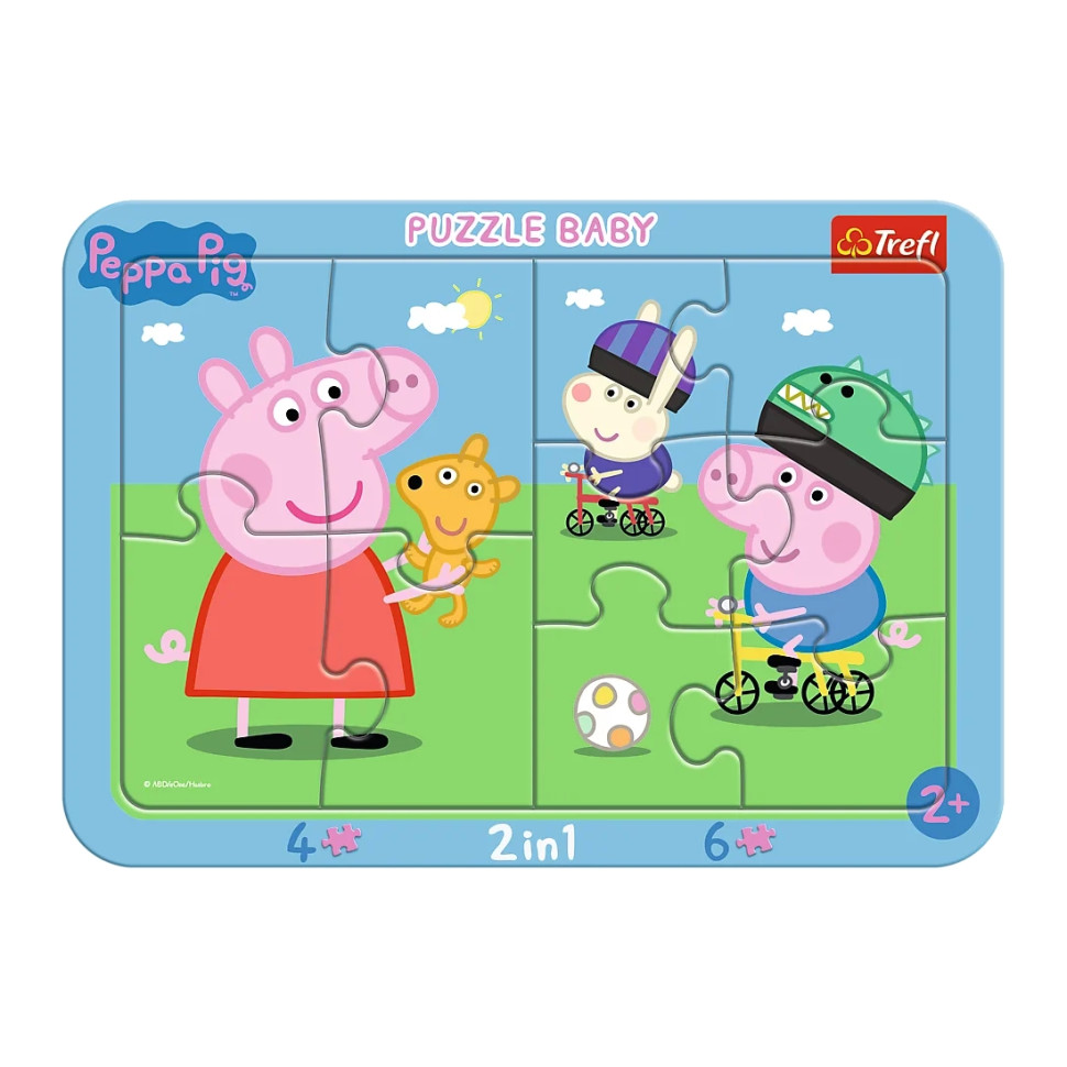 Пазлы - Пазлы с детскими рамками - Happy Peppa Pig Trefl 80021, 10 элементов