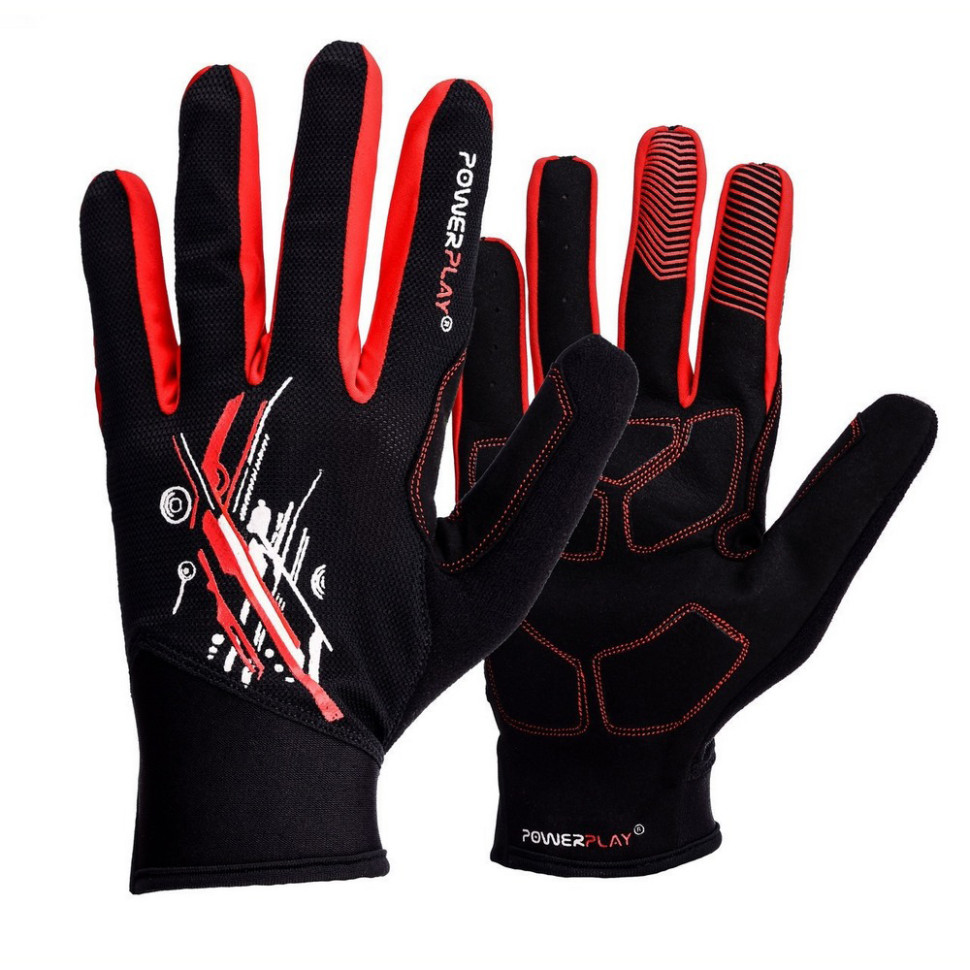 Рукавички для бігу 6607 PowerPlay PP_6607_XL_Red/Black, Чорно-Червоні, XL