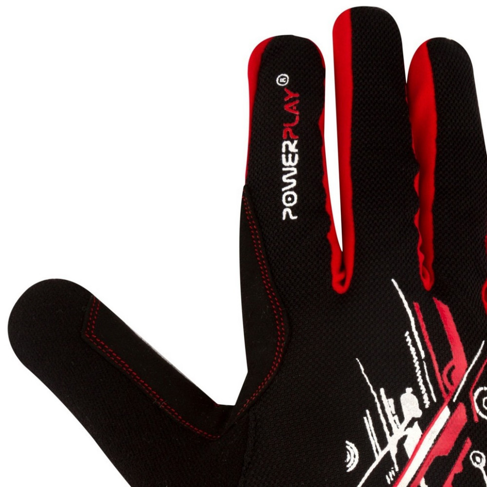 Рукавички для бігу 6607 PowerPlay PP_6607_XL_Red/Black, Чорно-Червоні, XL