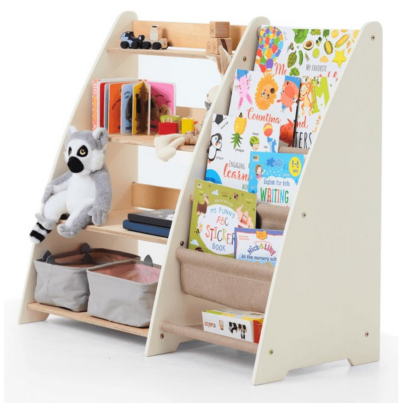 Детская полка для книг и игрушек Монтессори 2 в 1 Goodevas E617