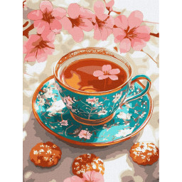 Картина по номерам "Вишневый чай" &copy;art_selena_ua Идейка KHO5724, 30x40 см