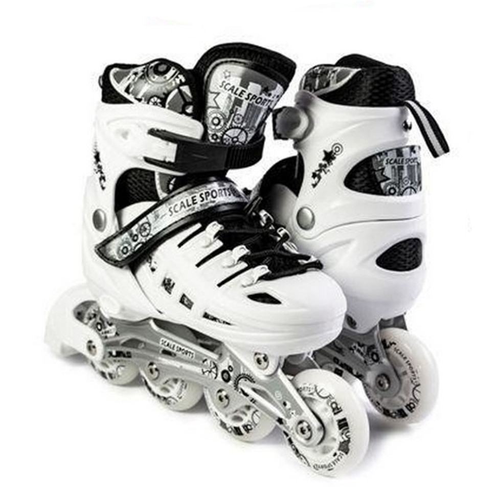 Детский набор ролики с комплектом защиты Scale Sports LFC905SWHITE размер 29-33 защита, шлем