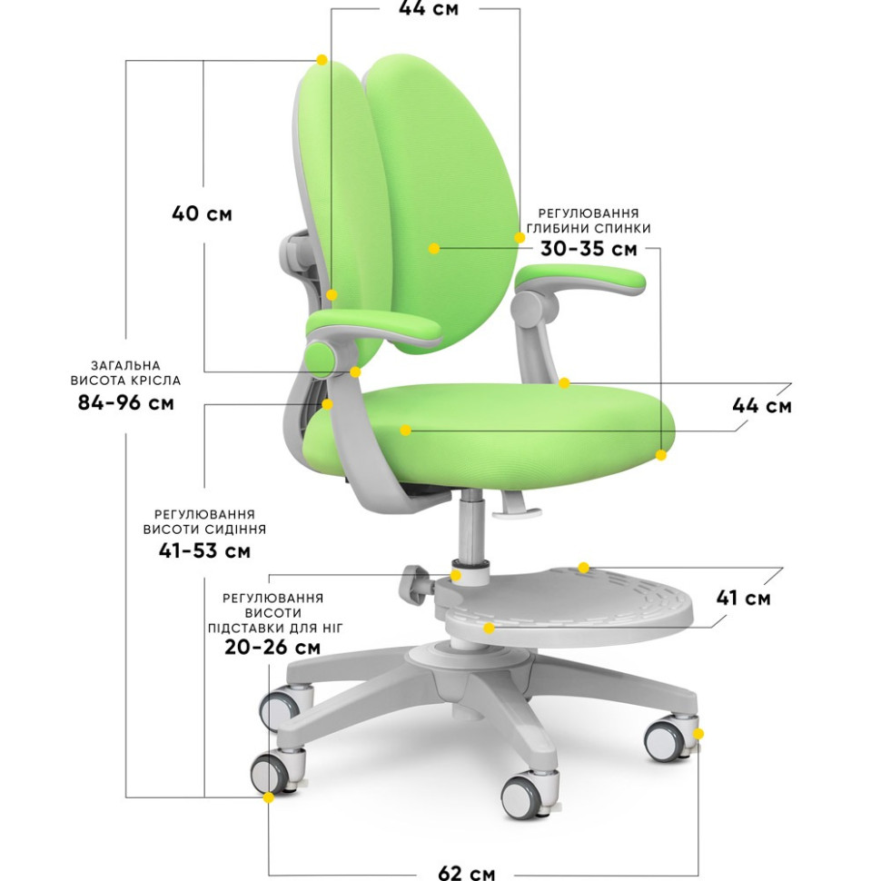 Дитяче крісло Sprint Duo Mealux Y-412 KZ, Green