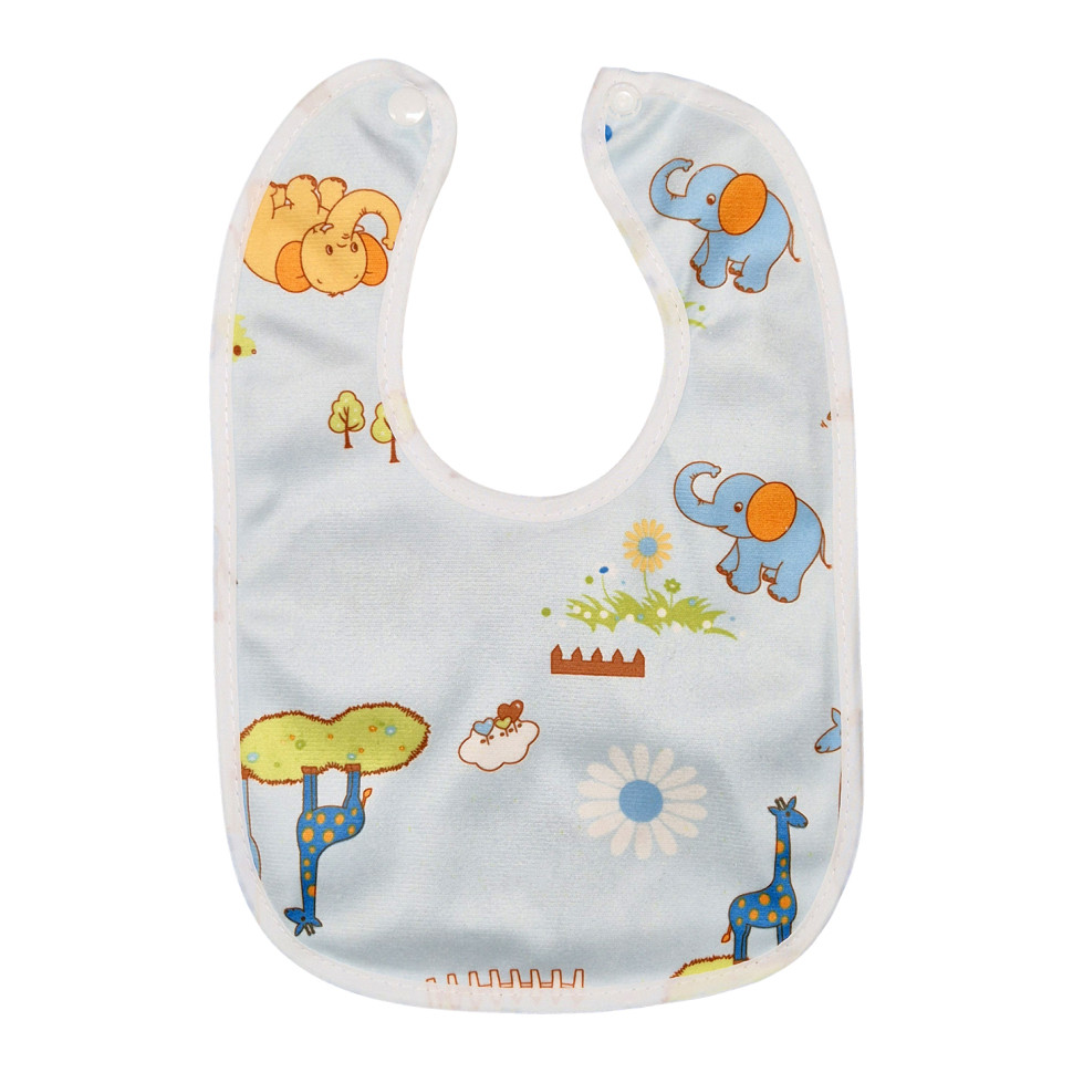 Детский тканевый слюнявчик Mega Zayka MGZ-0600-15 на кнопке