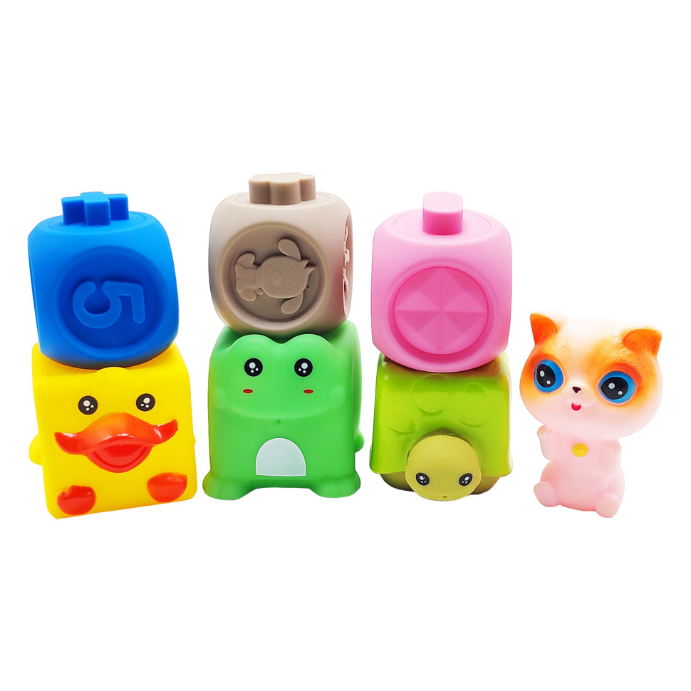 Игрушка для купания Bambi SCA97-2C животные и фигуры 7шт