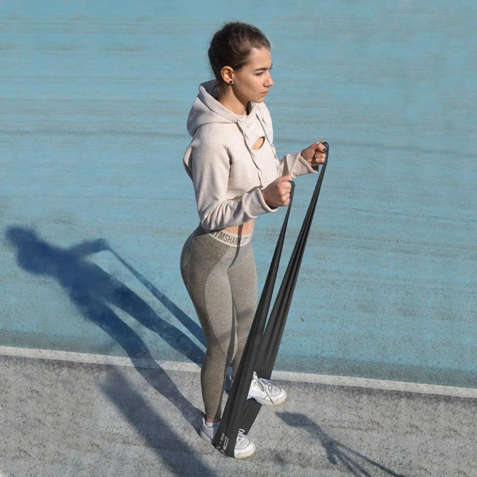 Лента-эспандер Flat Stretch Band Level 3 Power System PS-4123_Black