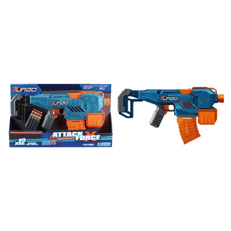 Игрушечный пулемет автомат Blaster BT346 на батарейках с мягкими патронами