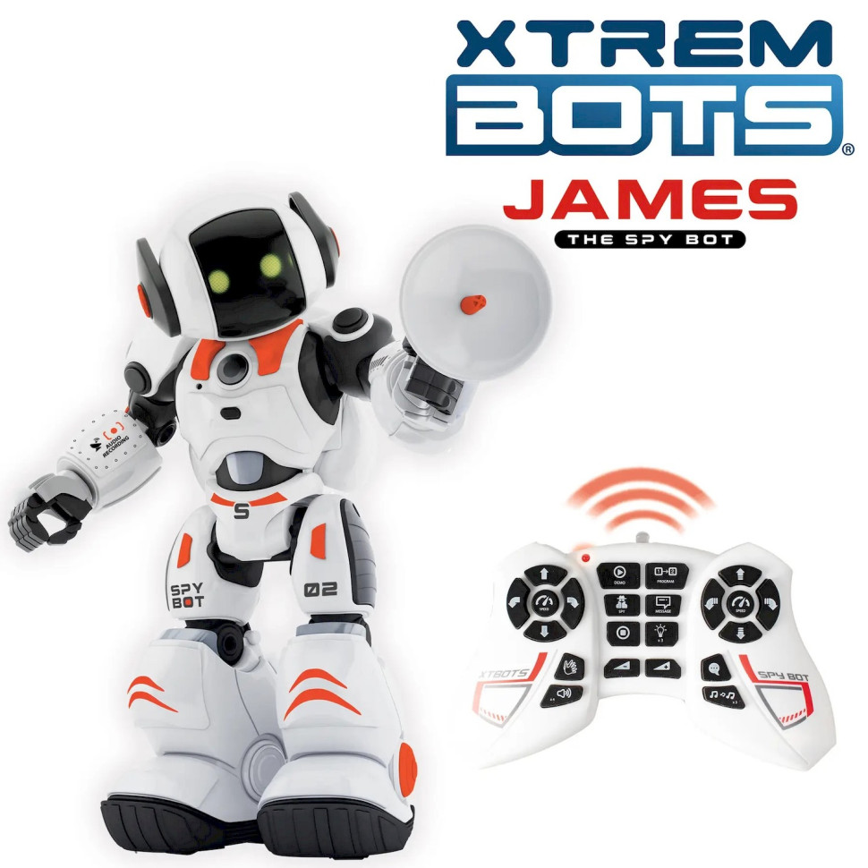 Радиоуправляемый Робот-шпион Джеймс STEM BlueRocket XT3803084 с музыкой