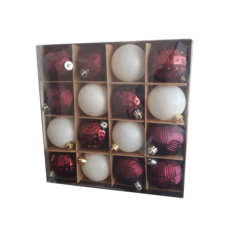 Набір ялинкових прикрас Chomik 5900779853140_3, 16 штук Ø 6 см