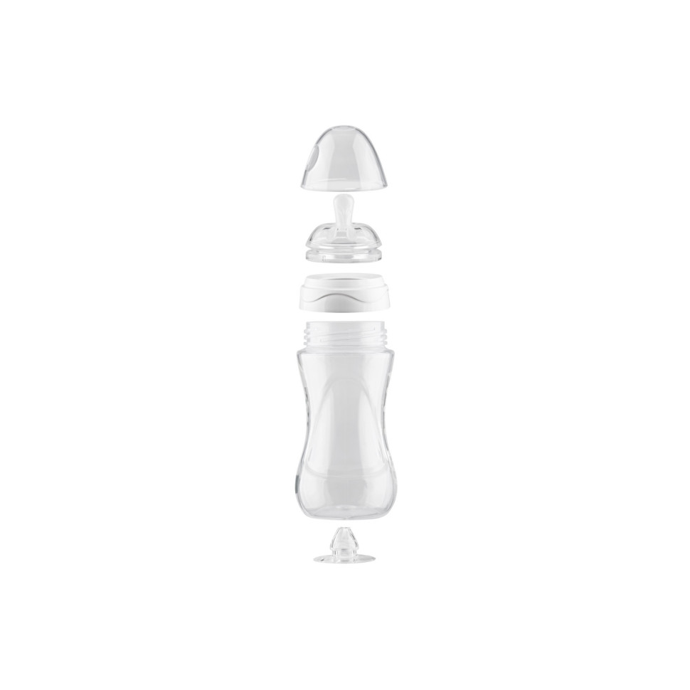 Дитяча пляшечка Nuvita 6031 Mimic Collection 250мл 3+ Антиколікова біла NV6031BIANCO