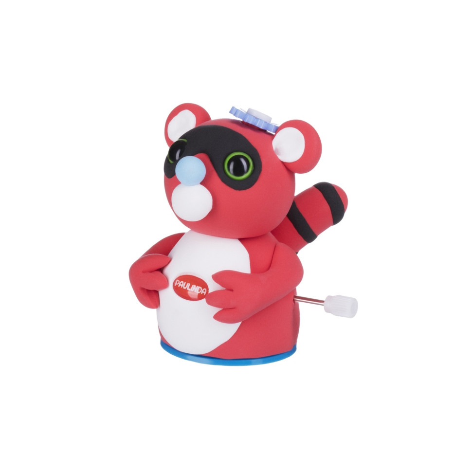 Маса для ліплення Paulinda Super Dough Circle Baby Єнот заводний механізм, червоний PL-081177-1