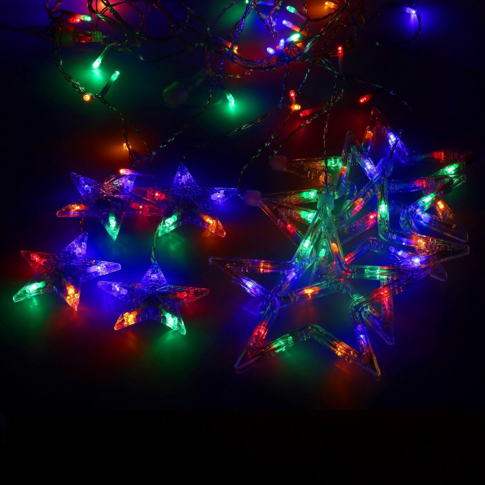 Гирлянда бахрома уличная Springos CL4018, 2 м 92 LED, Mix