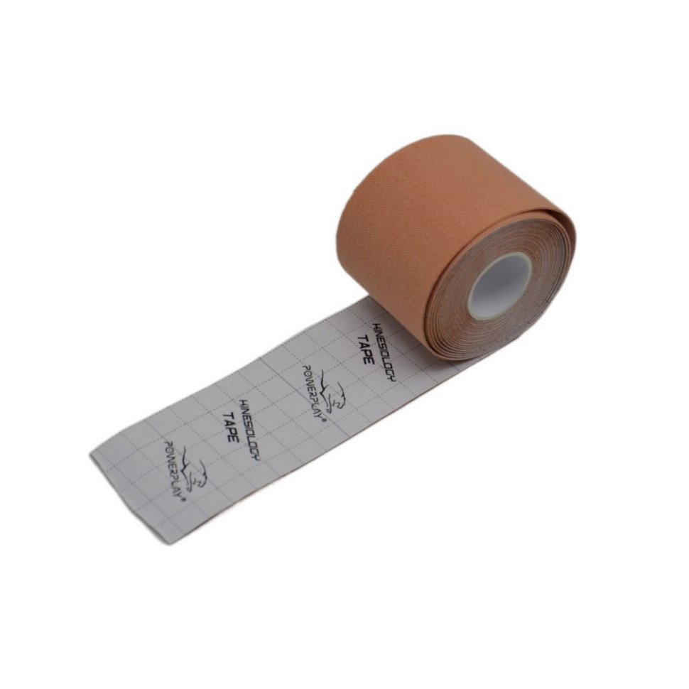 Кинезиологический тейп 4315 PowerPlay PP_4315_Beige, Бежевый 5 см х 5 м