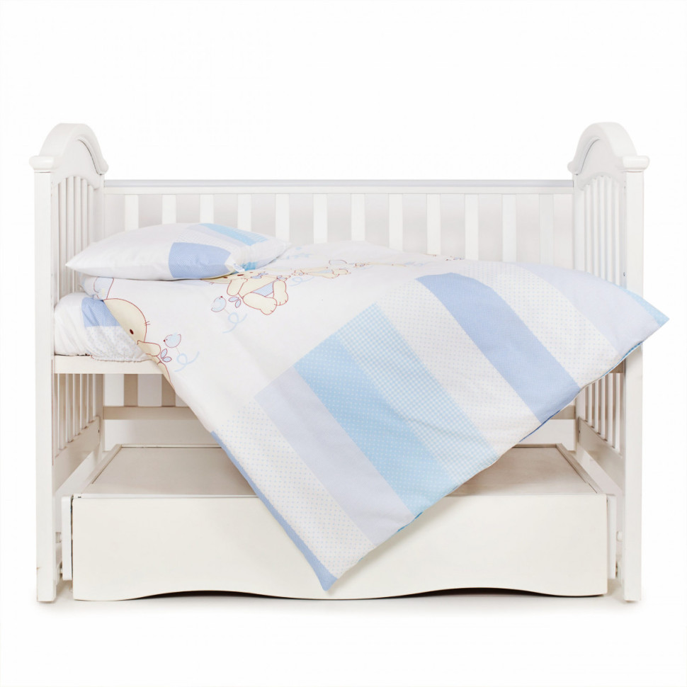 Дитяча змінна постільна білизна Dolce Друзі зайчики Twins 3060-D-003, 3 елементи