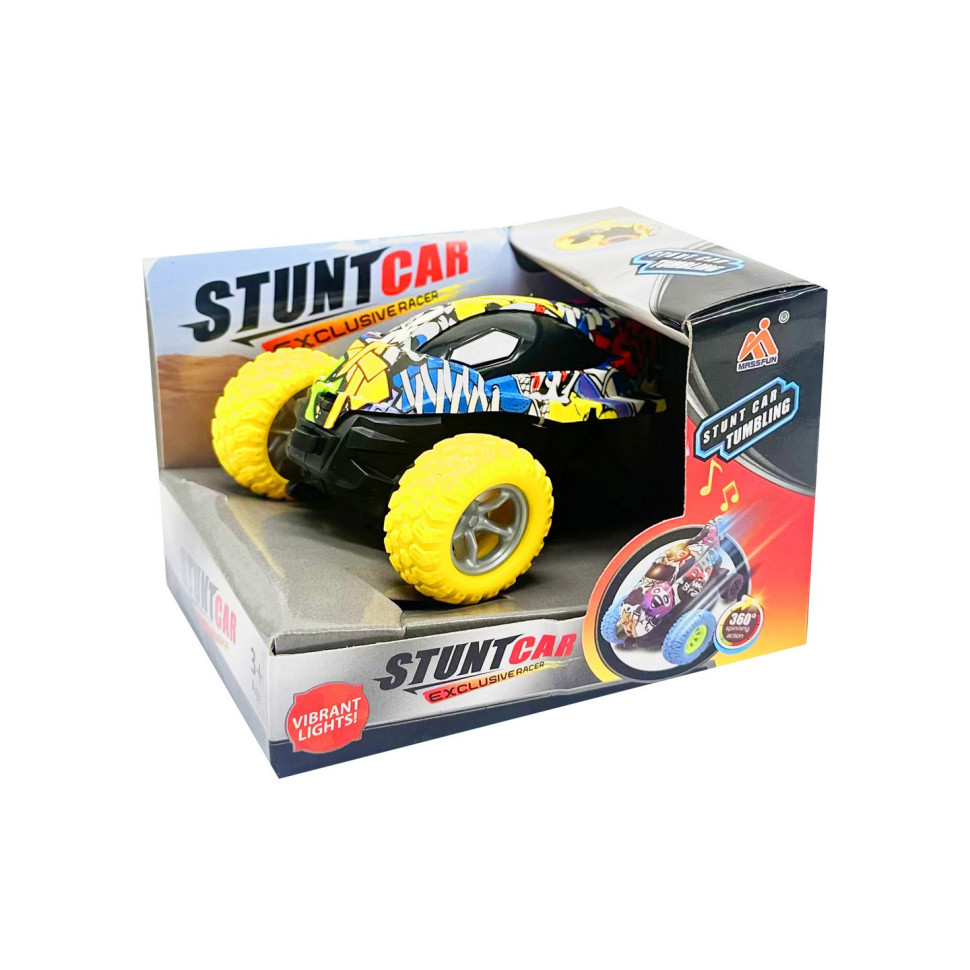 Дитяча трюкова машинка Bambi FL-20610C(Yellow) інерційна, 11 см, оберт на 360°